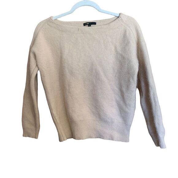 Maje Womens Size 2 Pink Blush Fuzzy Angora Pullover Sweater - Picture 1 of 7